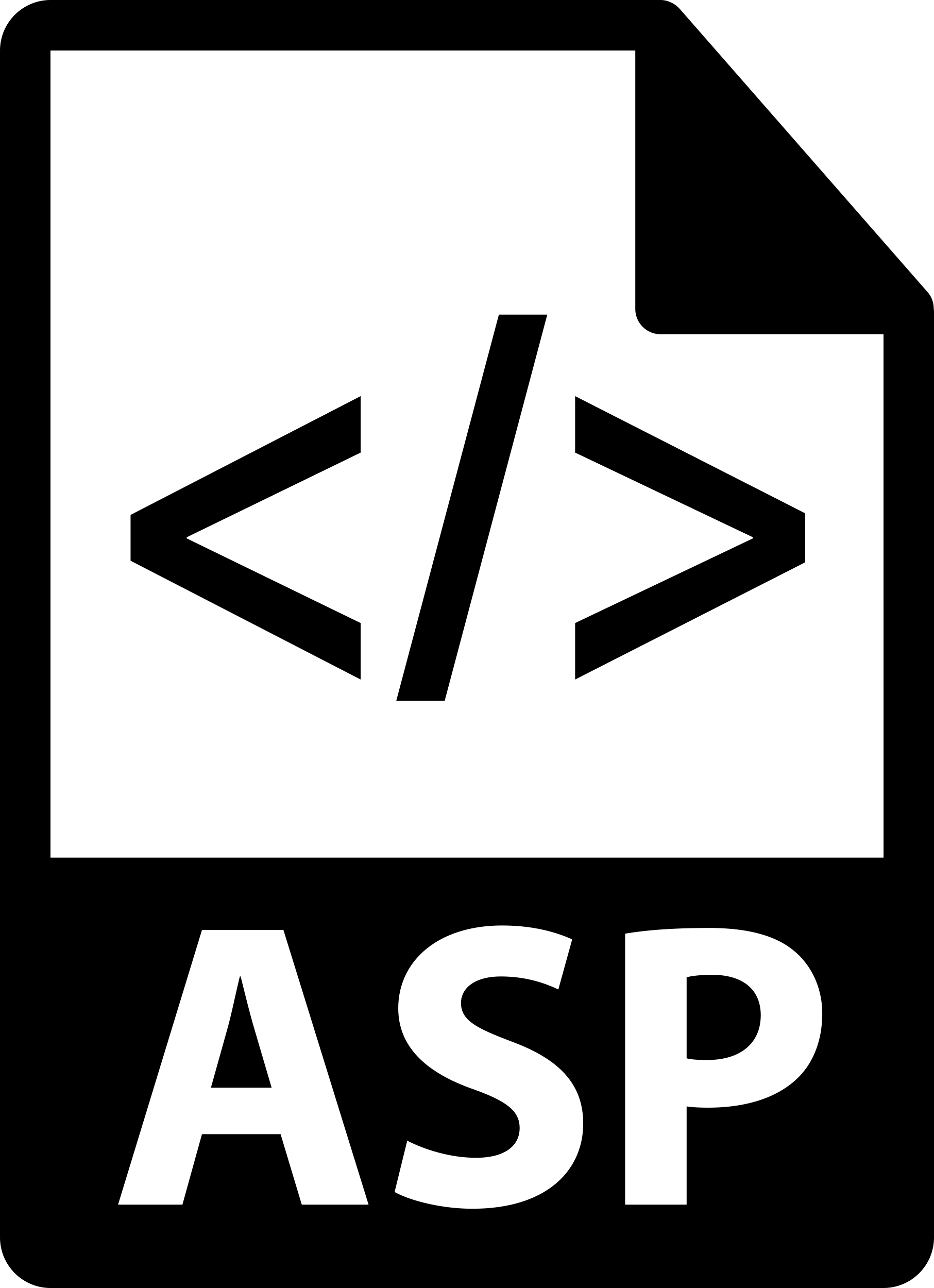 Asp File Format Symbol Outline Icon Svg Set Free Vectors